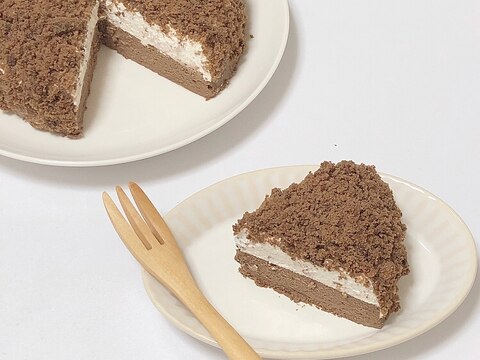 【絶品】2層のチョコクランブルチーズケーキ